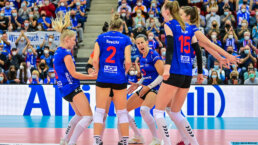 Voller Selbstvertrauen gehen die Volleyballerinnen von Allianz MTV Stuttgart in die Playoffs. Foto: Jens Körner l SSM - Agentur für sportliche Marken