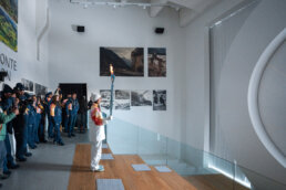 Ein Moment für die Ewigkeit - Das Olympische Feuer im Lumen. Foto Markus Ranalter l SSM