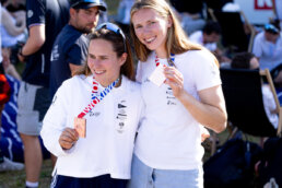 Erneute Medaille bei Kieler Woche: Team Steinlein/Bartelheimer gewinnen nach Verletzungsschock Bronze. Foto: Felix Diemer l SSM